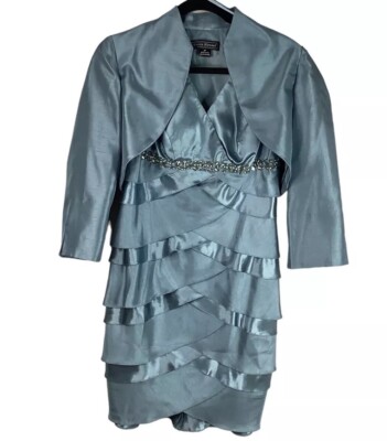 chanel formal dresses Two-Piece Lace Jacket Chiffon Mother of Bride Dress