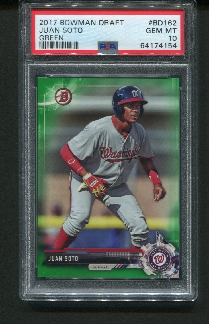 2017 Bowman Draft Juan Soto Green #BD162 89/99 PSA 10