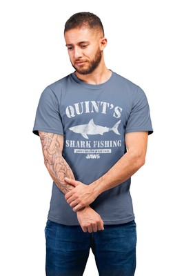Jaws T-Shirt  Navy Unisex Quint's Shark Fishing