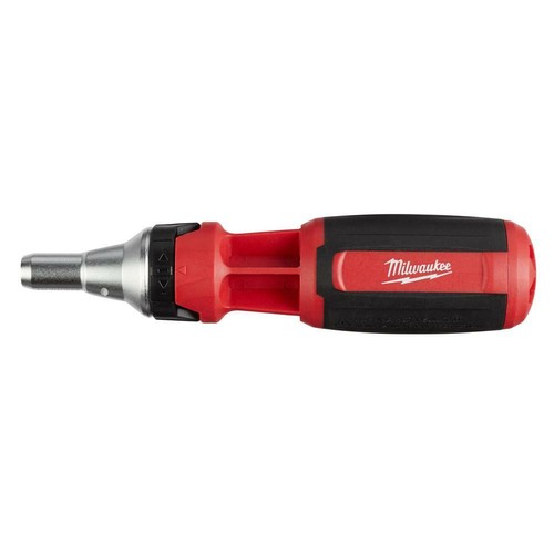 Milwaukee 9-in-1 SQUARE DRIVE RATCHETING MULTI-BIT DRIVER SCREWDRIVER Crome Plat - Picture 4 of 6