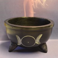 RäUcherschale Sonne Mond Hexenkessel RäUchergefäß Weihrauch 9,7 Cm Mittel