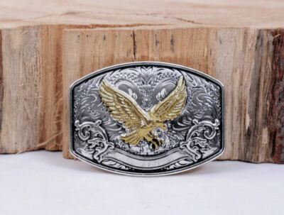 2 Stück Western Concho Adler Eagle Concha Nieten zum Schrauben Gold/Silber 45 mm