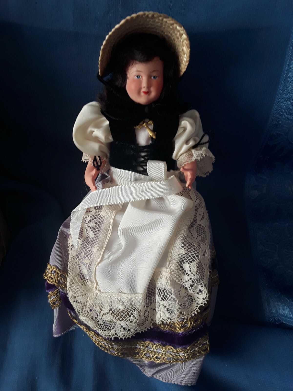 Poupée folklorique 21cms - celluloid - PETITCOLLIN - début des années 1950 - Collection Poupée folklorique 21cms - celluloid - PETITCOLLIN - début des années 1950 - Collection