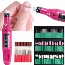 Set Of Cutters Manicure Machine Quartz Scrub Stone Diamond Wool Nail Drill Bit