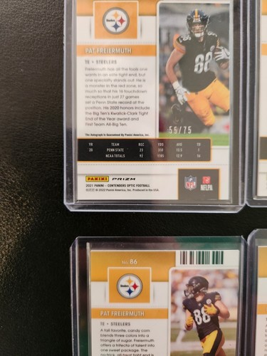 2021 Contenders Optic Pat Freiermuth LOT Rookie Ticket - PITTSBURGH STEELERS - Picture 3 of 6