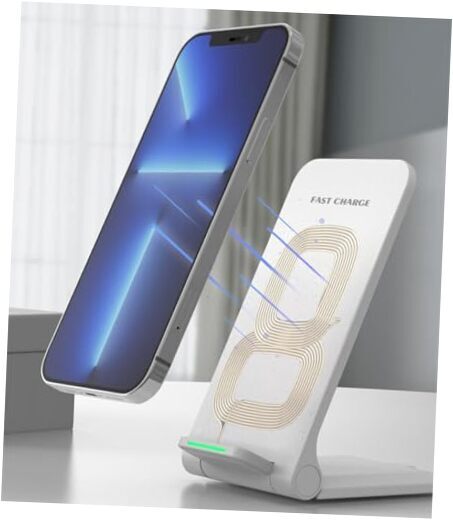 Samsung Wireless Charging Station,15W Fast Wireless Charging Station with White