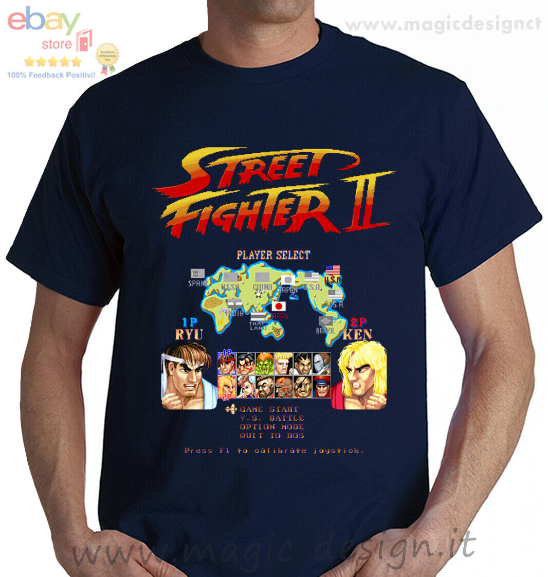 Konkurrence Rug Vores firma T-SHIRT street fighter II The World Warrior videogioco arcade picchiaduro  tshirt | eBay