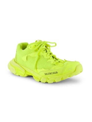 Balenciaga Track Sneakers Fluo Yellow Black Womens 38 $950