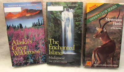 Reader's Digest/Kodak Sierra Club Presents Alaska, Madagascar, Sudan VHS (3) V10