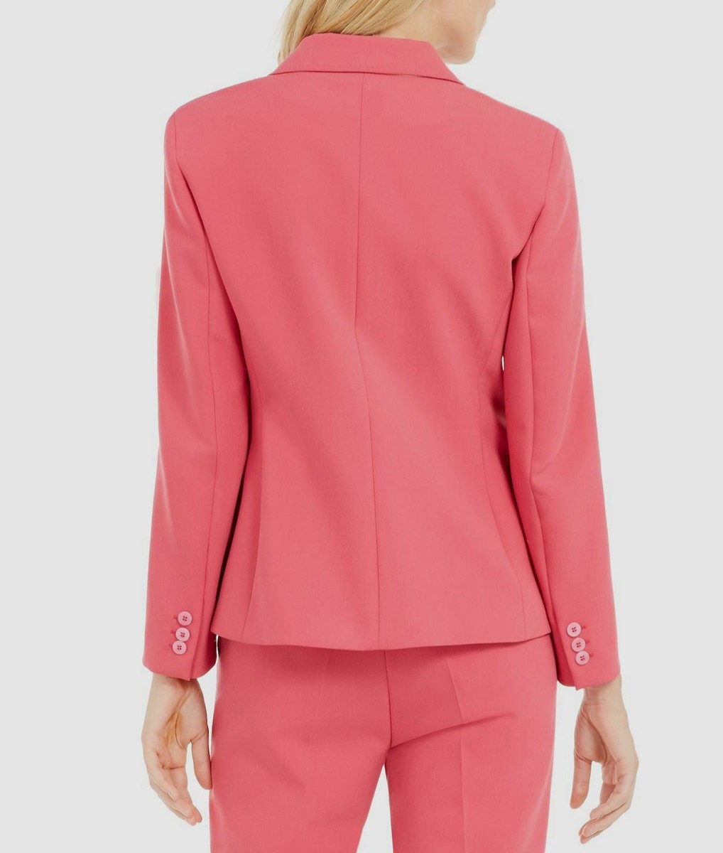$850 Weekend Max Mara Womens Pink Two-Button Solid Suit