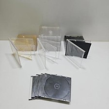 Lot of 29 DVD/CD Cases - Clear, Black, and Gold Covers Pre Owned