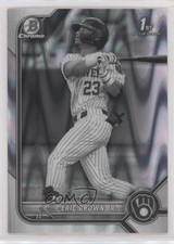 2022 Bowman Draft Chrome Black & White RayWave Refractor Eric Brown Jr 06iy