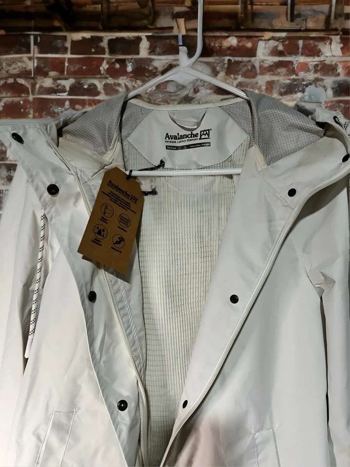 Avalanche водонепроницаемый с капюшоном дождевик женщин белый новый с Ярлыками - Изображение 3 из 3