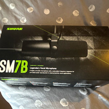 Shure SM7B Cardioid Dynamic Wired Broadcast Vocal Microphone w/ Windscreen Black