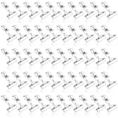 Plastic Sign Holder Clips 50-Pack Clear Rotatable Pop-On Price Tag Display