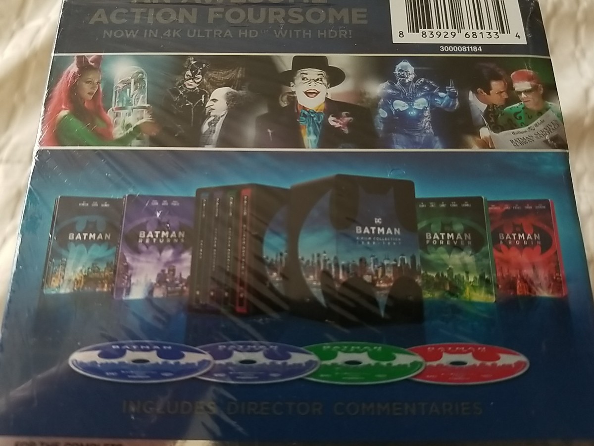 Batman 4K 4 Movie SteelBook Collection (Blu-Ray, 2019, 8-Disc Set