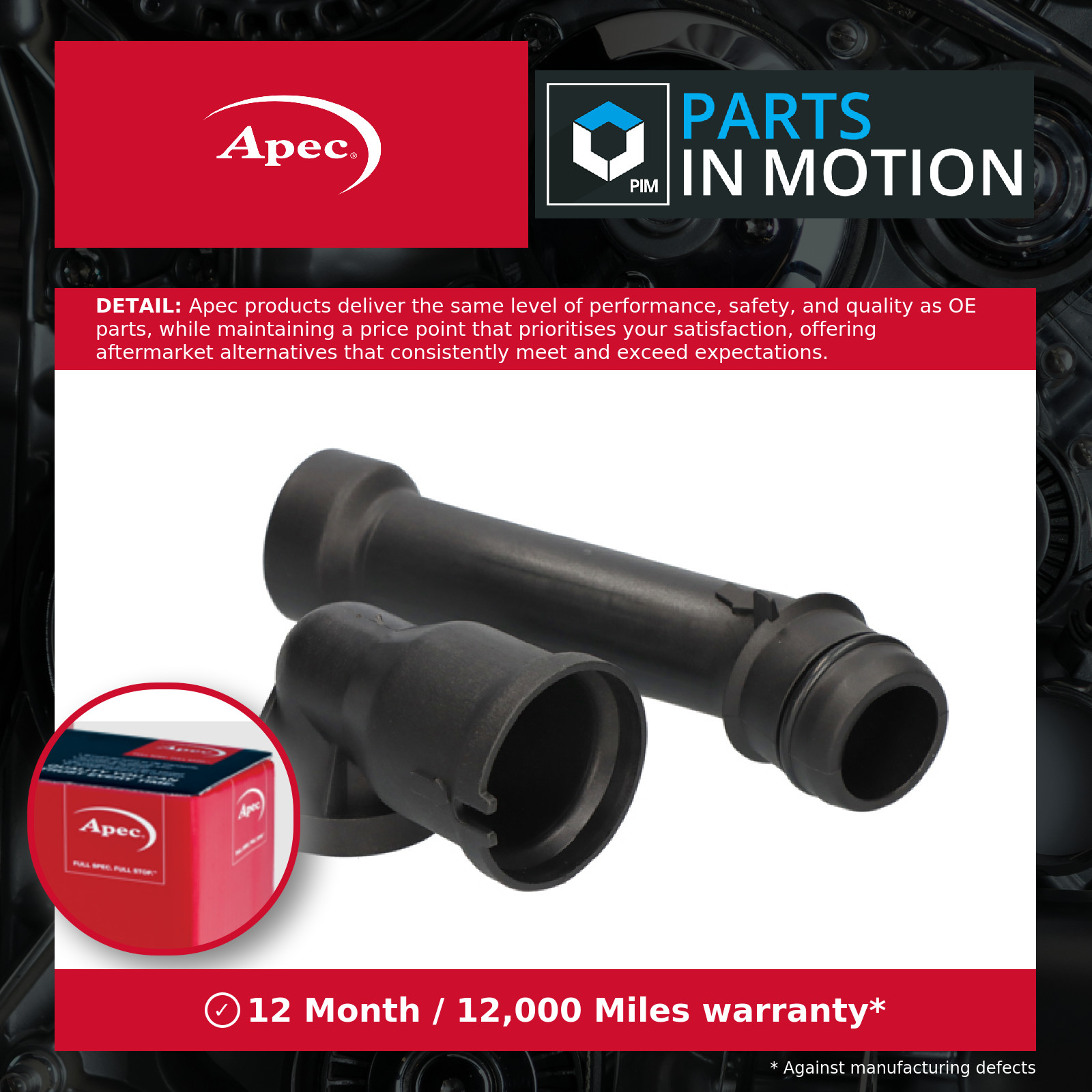 Coolant Pipe ATH1476 Apec 1341H8 9659272080 1380563 6C1Q8B535AF Quality New - Image 6