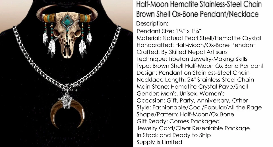 Collar Media Luna Para Hombre Joyería Cadena Acero Inoxidable - Unisex Papá Hijo Hermano Foto 2 de 4