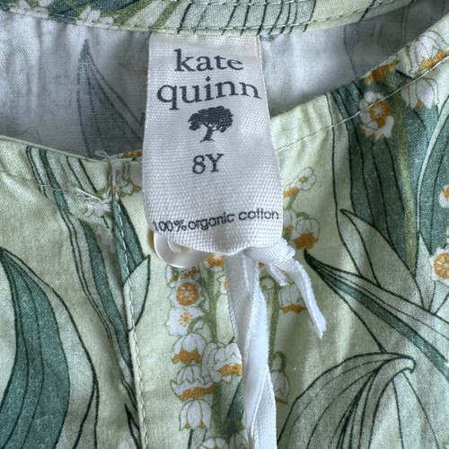 KATE QUINN NEW 8Y Spaghetti Tie Ruffle Button Top Lily of the Valley Organic - Picture 4 of 9