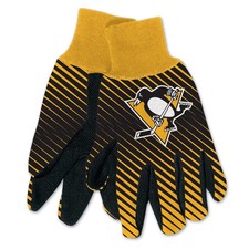 Pittsburgh Penguins Adult Two Tone Sport Utility Work Grip Gloves FREE SHIPPING