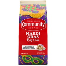 Community Coffee Mardi Gras King Cake Flavored 12 12 Ounce Pack of 1 , Red