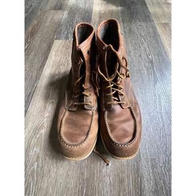 Eastland Lumber Up Boots Mens 11.5D Tan Leather Moc Toe Lace Up 7241-07