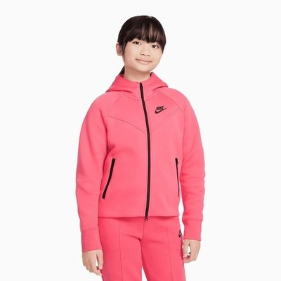 Nike Tech Pack Fleece Full Zip Hoodie Older Kids Pink FD2979 629 S/M/L/XL