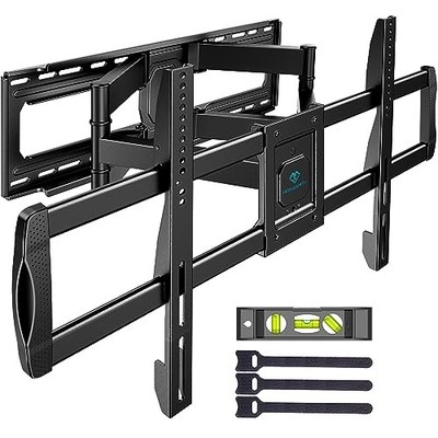PERLESMITH FULL MOTION TV WALL MOUNT FOR 50 -90  TVS UP TO 165LBS PSXFK1 - BLACK