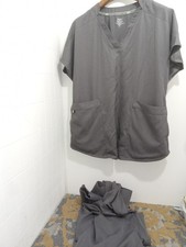 Climate Right Cuddle Duds Scrub Set Sz Womans LG, Grey Heather SEE Discription