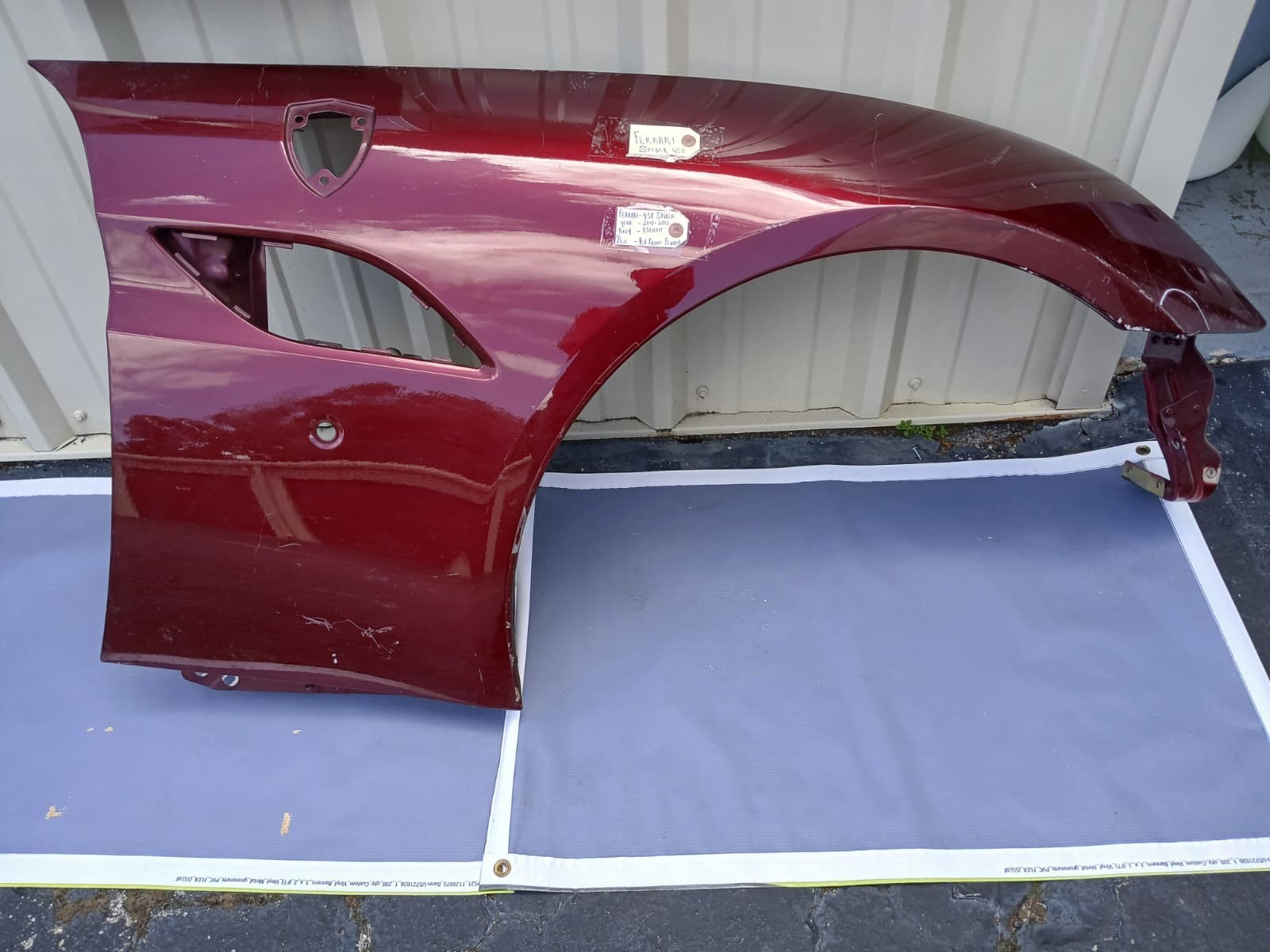 Ferrari 458 Wing Fender Panel (RightH) 83811011 2010 2011 2012 2013 2014 2015