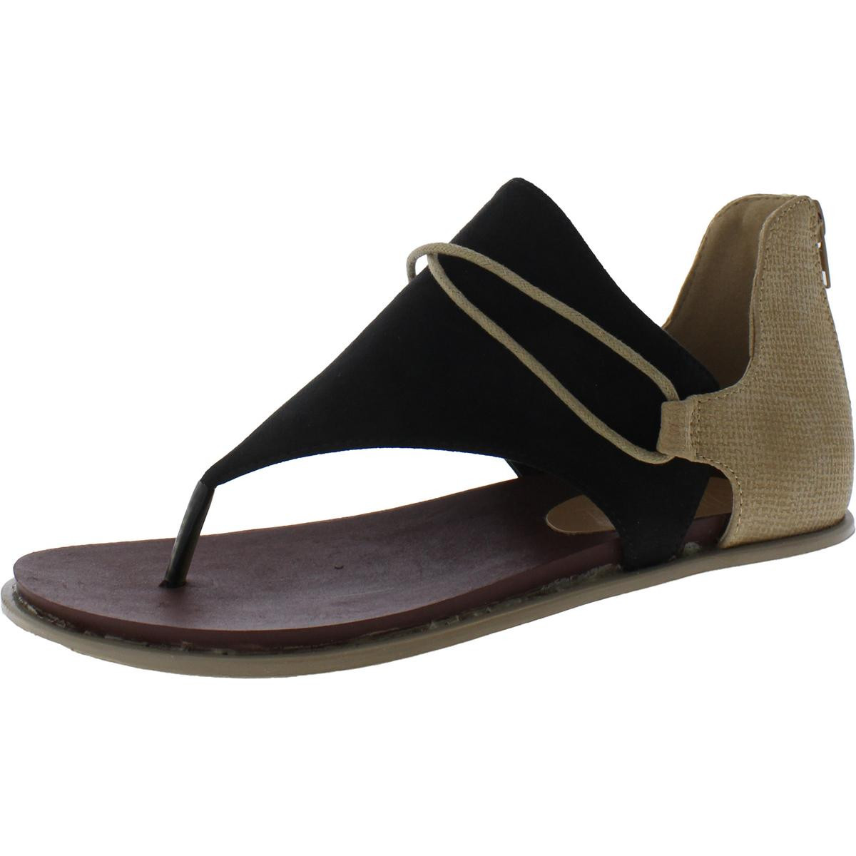 Женские черные босоножки-стринги ShoeN Tale на молнии, размер 36, средний (B,M), BHFO 5932