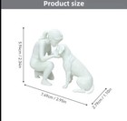 Modern Minimalist Dog Statue Home Decor | Elegant Resin Sculpture of Woman-Dog — photo 4