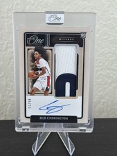2024-25 One and One Bub Carrington Rookie Jumbo Jersey Patch Auto FOTL #8/15