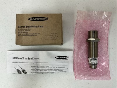 NEW BANNER ENGINEERING SM30 SERIES 30MM BARREL SENSOR SM2A30SRLNCQD/ 27296