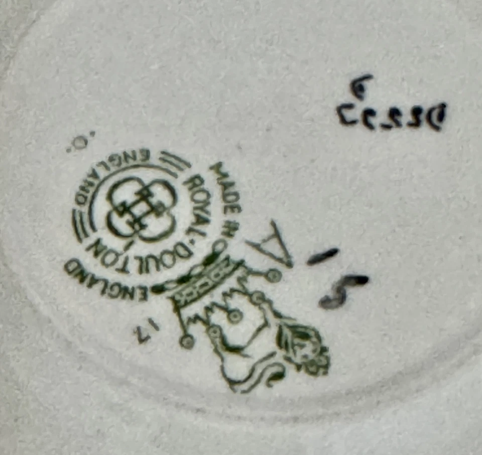 PRETTY~* Vintage Art Deco ROYAL DOULTON ENGLAND Trio Cup Saucer Plate RABY ROSE - image 3 of 3