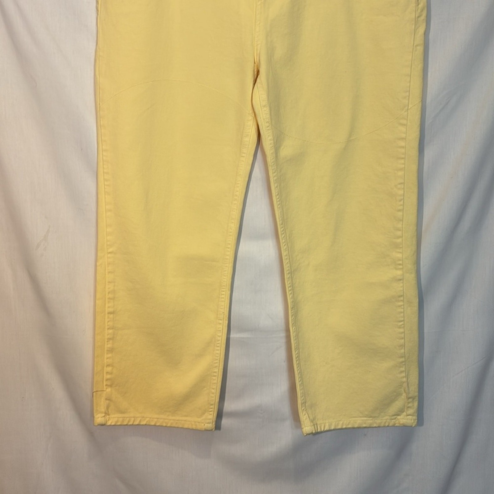House of Sunny Yellow Button Fly Straight Leg Embroidered Jeans Pants Size US 10