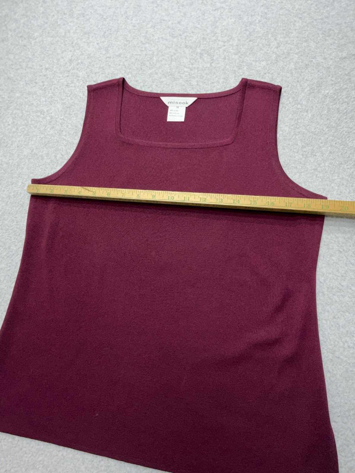 Misook Tank Top Womens Medium Red Basic Soft Knit… - image 7