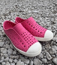 Native Jefferson Girls Size 12C Pink White Athletic Waterproof Slip On Shoes