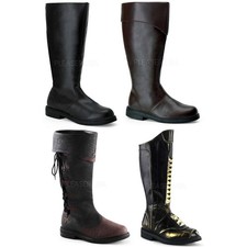 Botas Pleaser Funtasma Pirate Captain para hombre hasta la rodilla con cremallera lateral 100