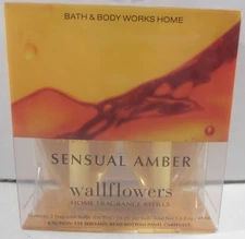 Bath and Body Works Home Wallflower Sensual Amber  1 bx  2 bulbs