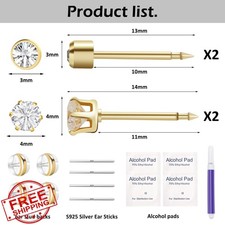 Makalong 4pcs Disposable Ear Piercing Kit with 316L Stainless Steel
