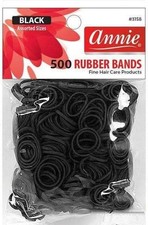 Annie Rubber Bands Asst Size 500Ct Black