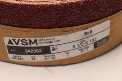 (5-Pk) VSM Abrasives Full-resin Bonded Ceramic Belts Red-Violet 3-1/2 x 132 3423