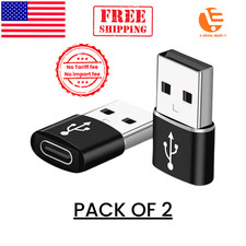 2 Pack USB C 3.1 Type C Female to USB 3.0 Type A Male Port Converter Adapter