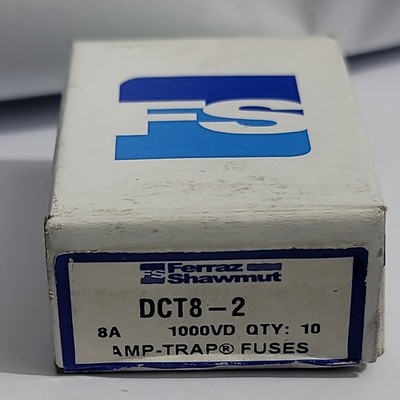 Ferraz Shawmut Mersen DCT8-2 8A 1000VDC Amp Trap Sicherung JPSF678 10er Pack