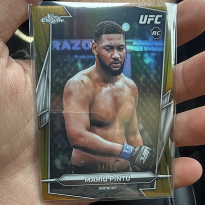 Topps 2026 Topps Chrome UFC Mario Pinto #31 Rookie Serial Numbered 34/50