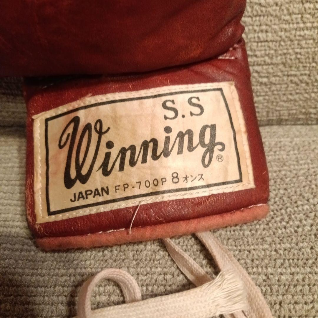 WINNING OFFCIAL JBC グローブ FP-700P 8オンス旧ロゴ Vintage Boxing Gloves Winning Old Logo 8oz Red Lace type FP700P