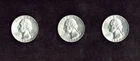 1964 d Uncirculated SILVER QUARTERS  (x3)