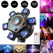 6 Arms Moving Head Lights RGBW Beam Laser Disco Ball Light DJ Stage Lighting DMX