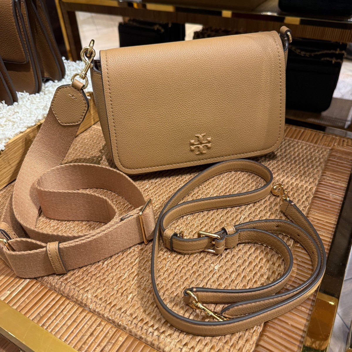 バッグ tyaro Tory Burch Mcgraw Leather Bucket Bag Tiramisu Color | italist